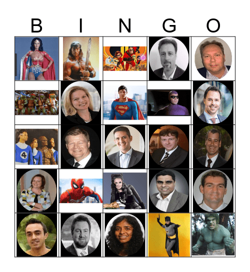 Superhero Bingo Card