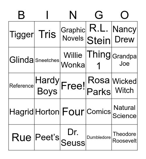 Library Bingo Card