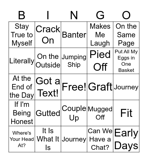 Love Island 2 Bingo Card