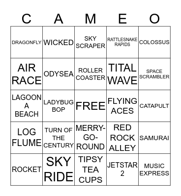 LAGOON DAY Bingo Card