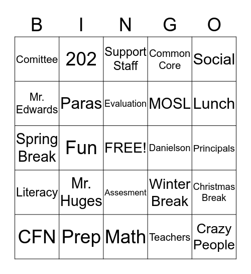 Life at 202 Bingo Card