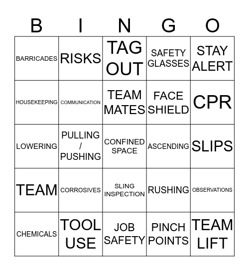 4 WEEK BINGO Card