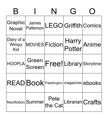 BOOK BINGO  Bingo Card