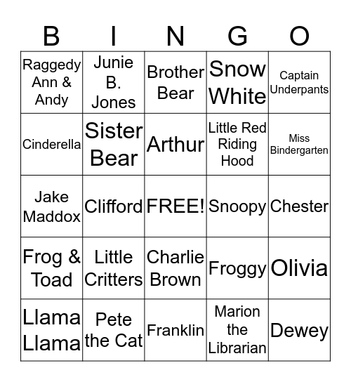 Langston Library Media Center Bingo Card