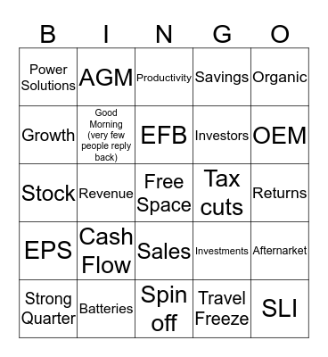 Power Solutions - Town Hall Bingo Card