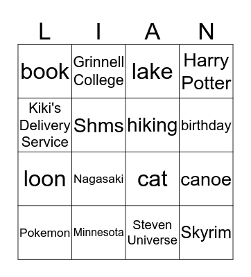 BINGO Card