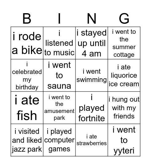 Dem Binko Bingo Card