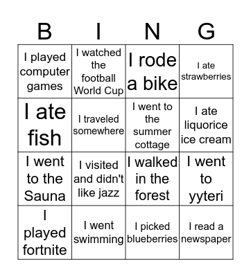 Bingo Card