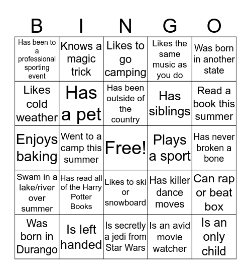 Who are these people?...BINGO Card