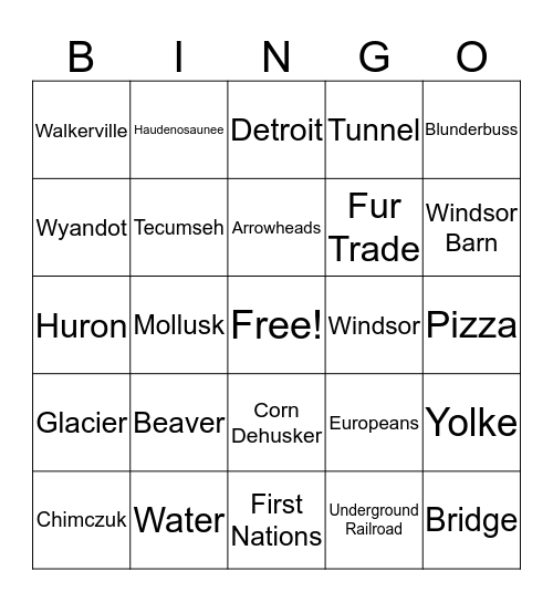 Chimczuk Musuem  Bingo Card