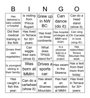 BBQ BINGO Card