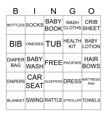 Hollys Gift Bingo  Bingo Card