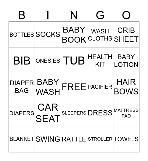 Hollys Gift Bingo  Bingo Card