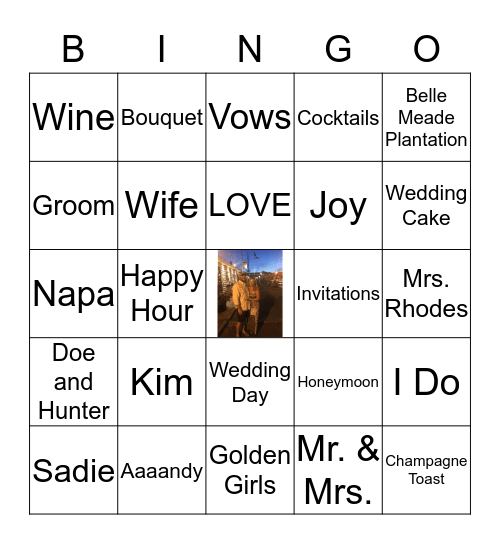 Kim's Bachelorette Bingo! Bingo Card