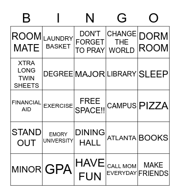 KYLE'S TRUNK PARTY Bingo Card