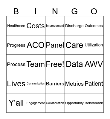 Friday Bingo Card