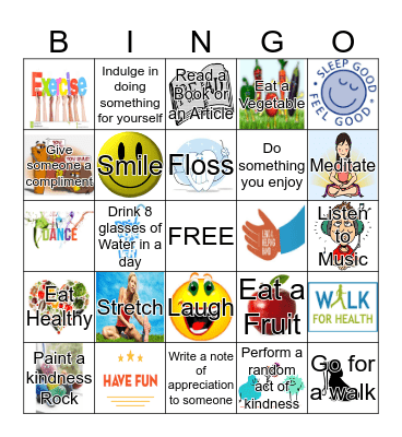 HEALTH & WELLNESS BINGO Card