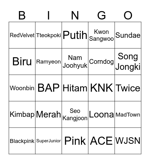 @LVYOONGI93 #BINGOLV Bingo Card
