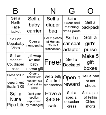 August Bingo! Bingo Card