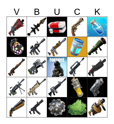 Fortnite Bingo Card