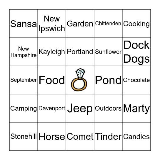 #kayandscotttietheknot Bingo Card