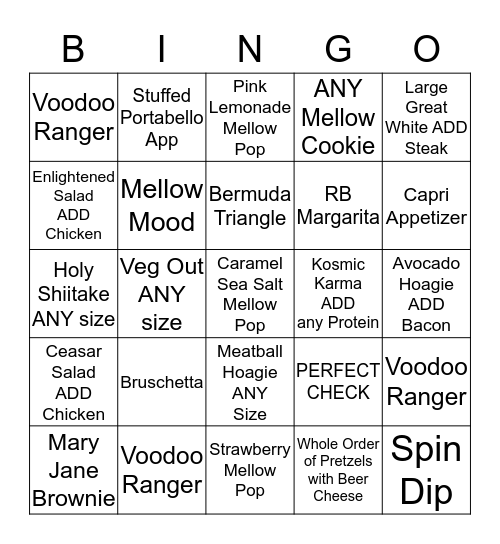 MELLOW POOLER Bingo Card