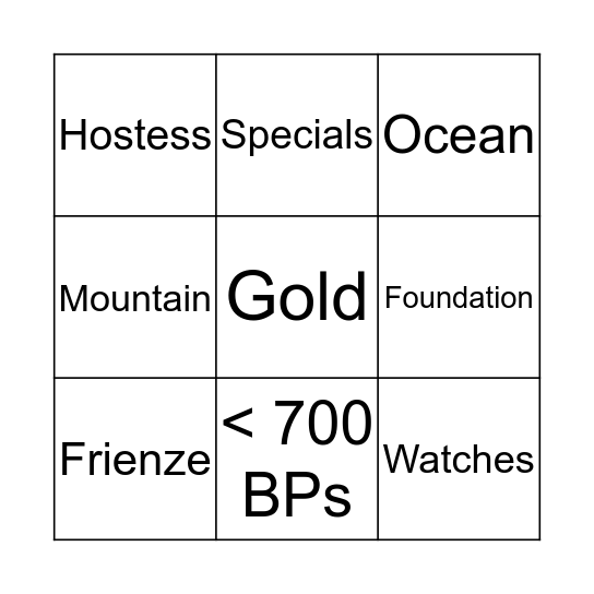 Style Dots Blingo Bingo Card