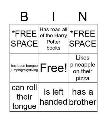 Find someone who... Bingo Card
