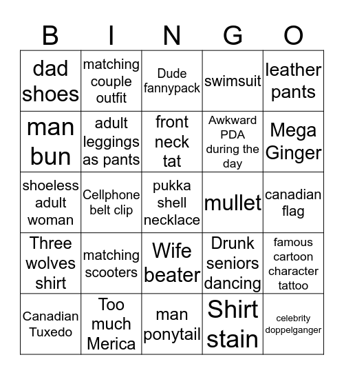 Social Bingo Card