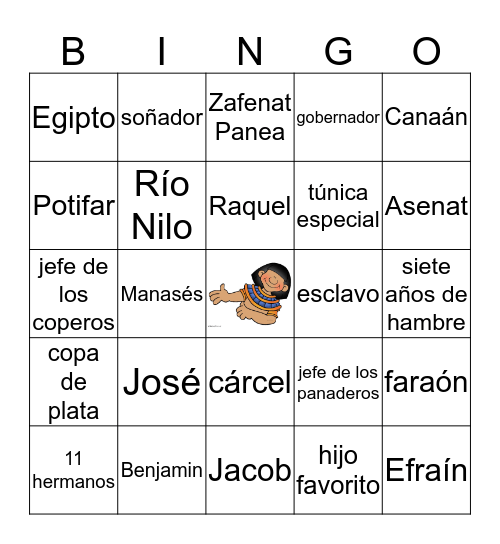 La Vida de José Bingo Card