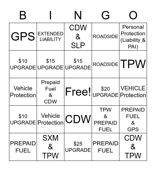 NATMO BINGO Card