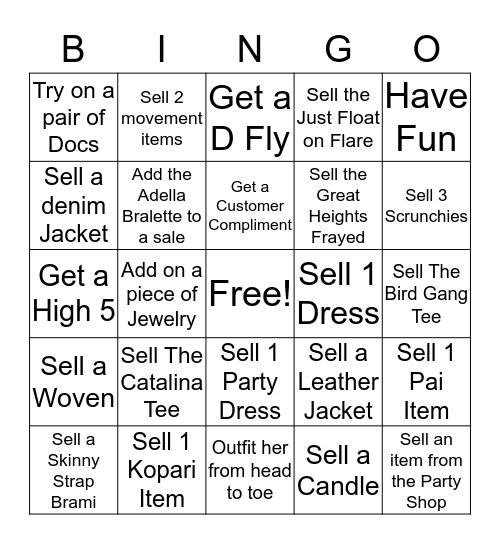 Back to School Bingo Card