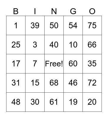 DEL MONTE Bingo Card