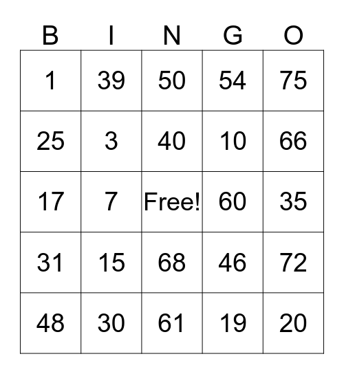 DEL MONTE Bingo Card