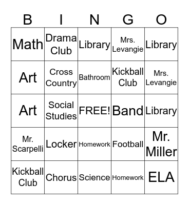 Welcome to WMS! Bingo Card