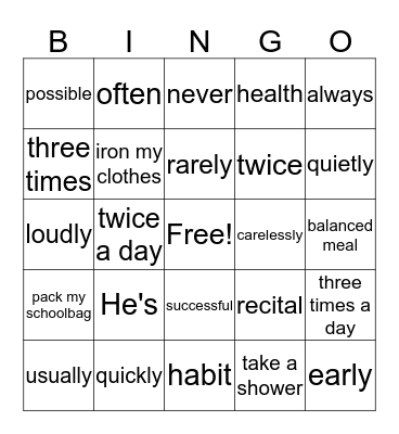 Chapter 5 Busy Students Bingo Card