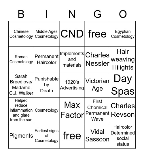 Chapter 1 review Bingo Card