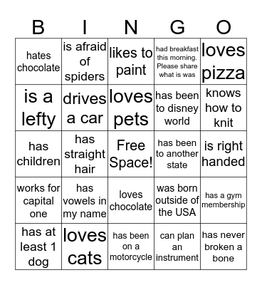 CSCR People Bingo Card