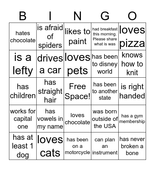 CSCR People Bingo Card