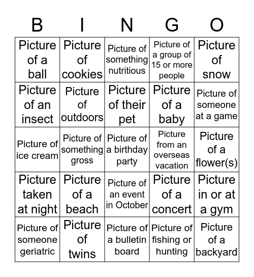 Mingle  Bingo - Cell Phone Version Bingo Card