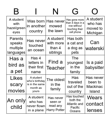 Get-ta-know-ya BINGO Card