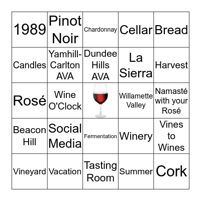 Beacon Hill Bingo Card