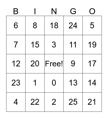 Loggerhead Fitness Bingo Card