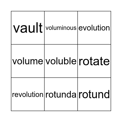 Rota/Volv Bingo Card