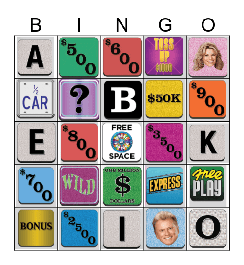 WHEEL Bingo Card