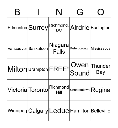 TransGlobal Waranty Bingo Card