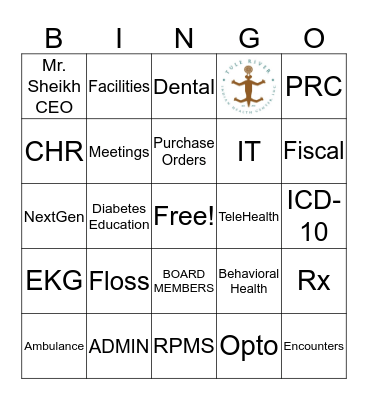 TRIHCI SPEED BINGO Card