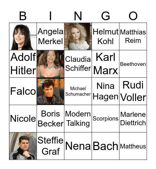 das deutsche Bingo Card