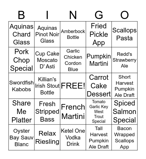 Server Bingo!! Bingo Card