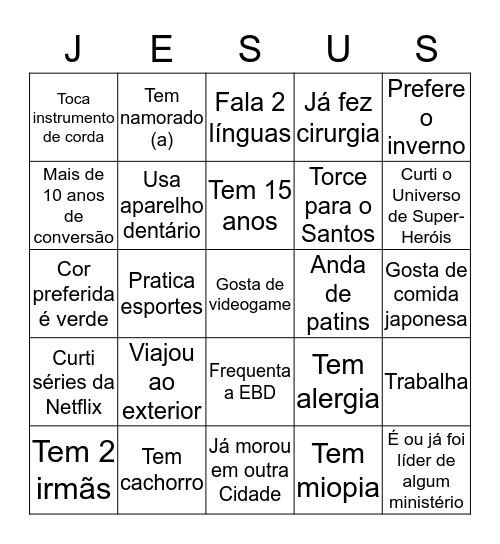 Intercâmbio PIBC x IBPP Bingo Card